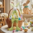 thumbnail image 3 of Conejito de Pascua de peluche, adorable conejo de pie con patas retráctiles de 43 cm, adornos de conejo de Pascua, figuras de conejo de Pascua para decoración del hogar., 3 of 6