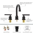 thumbnail image 4 of Wowow Two-Handle 8" Widespread Oil Rubbed Bronze Bathroom Faucet, 4 of 5