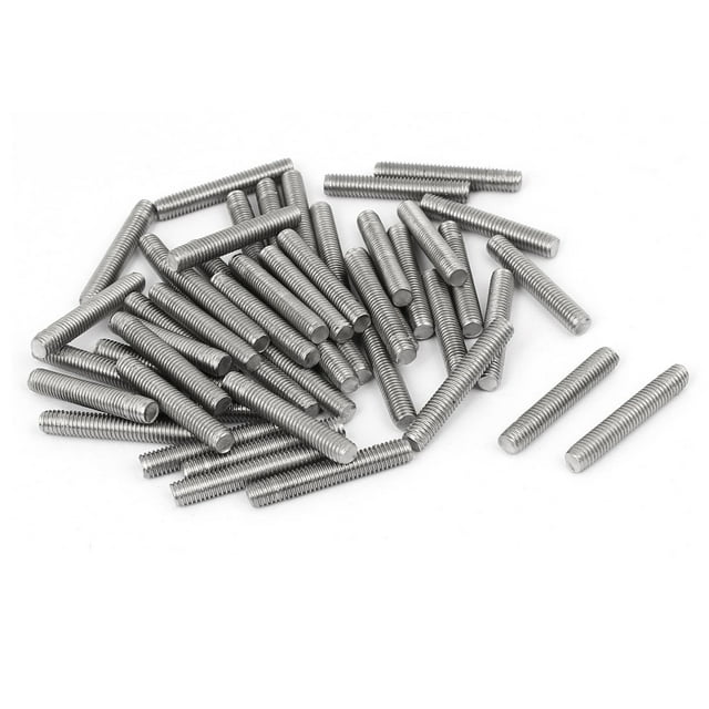 Unique Bargains M5 x 30mm 304 Acier Inoxydable Entièrement Fileté Tige Barre Goujons Matériel 50 Pcs