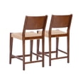 thumbnail image 4 of Powell Crawford 24" Indoor Wood Counter Stool with Handwoven Rope Seat, Set of 2, Brown/Natural, 4 of 12