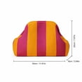 thumbnail image 2 of Large Makeup Organizer with Knitted Texture, Pink and Orange Striped, for Travel and Daily Cosmetic Storage, Clutch Pouch, 2 of 6