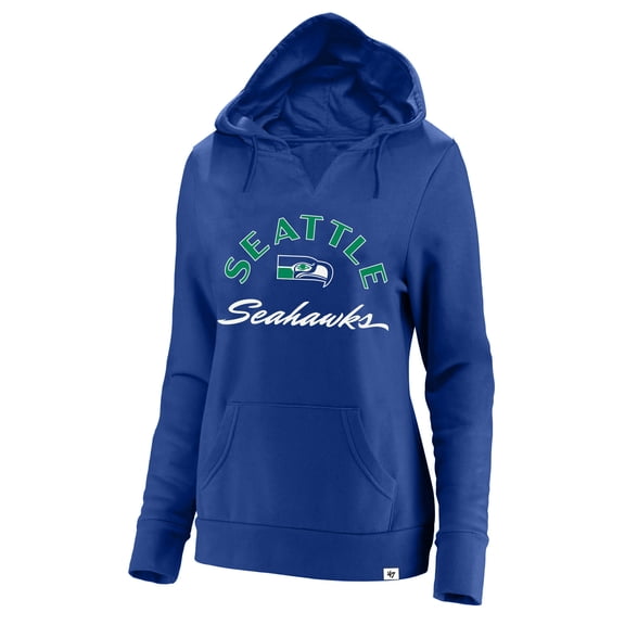 Women's '47 Royal Seattle Seahawks Plus Size Whirlwind Naomi Hoodie