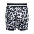 thumbnail image 2 of Miaeowve Men's Leopard Print Shorts with Pockets Quick Dry Stretchy Beach Shorts Swim Trunks Lining White M, 2 of 7