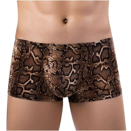 

Zedker Mens Underwear Boxers For Men Men Casual Fashion Leopard Print Sexy Elastic-Waisted Breathable Boxers Briefs Clearance