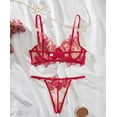 thumbnail image 2 of Red Lingerie Set Embroidered, 2 of 5