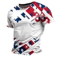 thumbnail image 5 of Stamzod American Flag Graphic Tees Men Short Sleeve Patriotic Shirt 4Th of July Casual T Shirts White M, 5 of 5