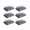thumbnail image 1 of 100 Pack Clear Plastic Dessert Trays with 6 Compartments for Mochi, Cupcakes, Cookies, and More Food Storage Solutions, 1 of 5