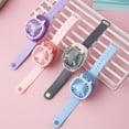 thumbnail image 1 of Plastic Mini Fan Blue Mini Portable Wrist Fan USB Rechargeable Desktop and Handheld Dual-Use Fan with 3 Speeds & LED Lights(1Pcs) Rkxzt, 1 of 9