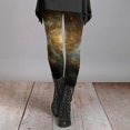thumbnail image 6 of Endives Women's Legging High Waisted Milky Way Print Stretchy Yoga Legging Workout Pants Casual Daily Wear Gold, 6 of 7