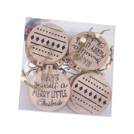 

Veki Christmas Wooden Pendant Christmas Tree Small Pendant Decoration Christmas Decorative Pendant Pottery Mini Stripe