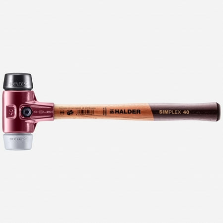 UPC: 4030618304531 | Halder Simplex Mallet with Black Rubber/Grey Rubber Inserts and Cast Iron Housing 1.57 / 22.22 oz.