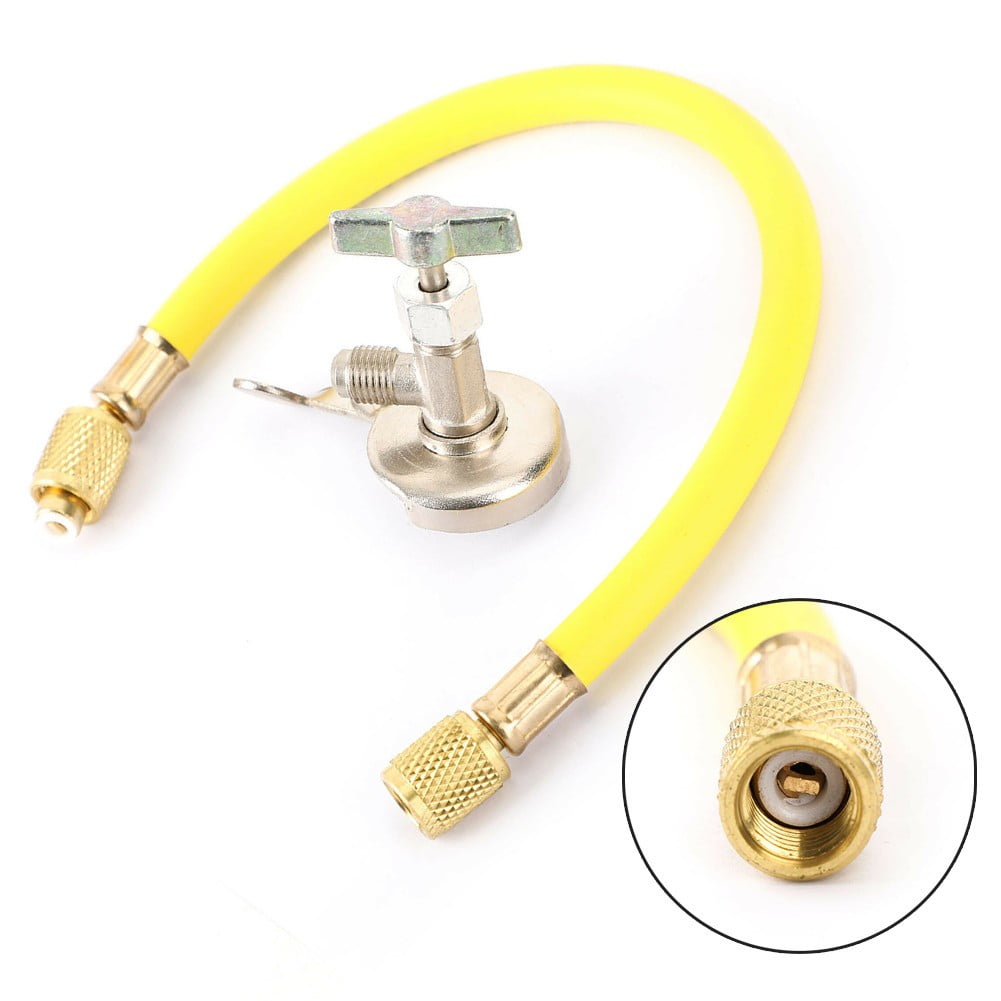 A/C R12 R22 Can Tap Tapper Refrigerant Charging Recharge Hose Valve Kit 