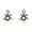 Green*2, variant on Gnoradne Fluffy Christmas Mini Wreath Hanging Ornaments,Small Hanging Miniature Wreaths with Bow & Bell,Mini Christmas Wreath Ornaments for Xmas Tree Door Cabinets Wall Holiday Party Decoration