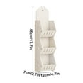 thumbnail image 3 of 3-Tier Wall-Mounted Storage Rack - Rustproof Organizer for Bathroom, Shower, Kitchen, and Laundry Room - Maximize Vertical Space ( White/S ), 3 of 6