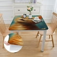 thumbnail image 2 of nygtbtfer Diving Cat Table Cloth Greaseproof Elastic Tablecloths for Table Cloth for Fits forTable white, 2 of 7