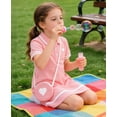 thumbnail image 3 of Lanbubble Toddler Girls Back to School Dress with Bag Short Sleeve Casual Tennis Polo Dress Pink 3-7 Years, 3 of 9