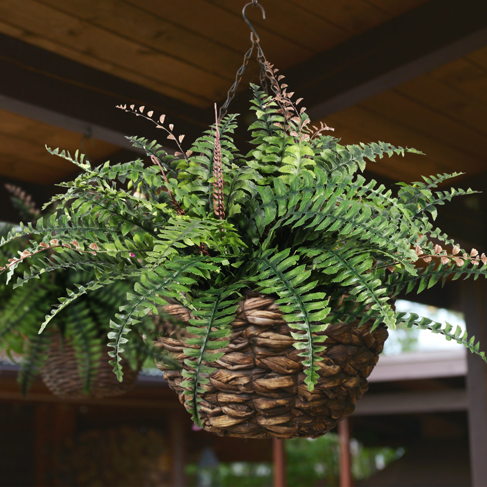 Poetree Fake Fern Artificial Plants Large Faux Boston Ferns UV Resistant Decorating for Garden