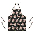 thumbnail image 2 of Pioneer Flower Floral Print Pattern Apron for Women and Men, Cotton Linen Waterproof with Pockets, Adjustable, 33x27 Inch for Kitchen, Gardening, BBQ, Salon, 2 of 6