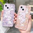 thumbnail image 6 of Pink Flower Case for iPhone 14 Kawaii Bear Design, Cute Floral Girly Case for iPhone 14 with Camera Protection, Clear Women Case for iPhone 14 Soft TPU Protective Case (Pink), 6 of 9