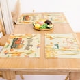 thumbnail image 3 of Placemat Non-slip Good Heat Insulation Thick Autumn Pumpkin Maple Leaf Dining Table Place Mat for Thanksgiving Day, 3 of 8