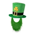 thumbnail image 3 of Accesorios de sombrero de San Patricio para fiesta de adultos con disfraz de barba Hoja amarilla Zulema sombrero de disfraz, 3 of 8