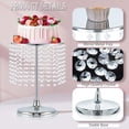 thumbnail image 3 of Juego de soporte de metal para tartas con colgantes de vidrio, elegante expositor de mesa de postre para bodas, fiestas de cumpleaños, baby showers, eventos, soportes de vidrio resistentes para, 3 of 7
