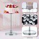 thumbnail image 3 of Juego de soporte de metal para tartas con colgantes de vidrio, elegante expositor de mesa de postre para bodas, fiestas de cumpleaños, baby showers, eventos, soportes de vidrio resistentes para, 3 of 7