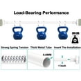 thumbnail image 3 of BloomFlower White Shower Rod with 12 Hooks, Adjustable 18-72 inches,Rust Resistance,Tension Metal Rod,No Drill, 3 of 5