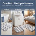 thumbnail image 6 of Unique Bargains Absorbent Striped Non Slip Quick Dry Washable Bath Mats Gray 30"x17", 6 of 7