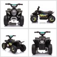 thumbnail image 4 of Aosom 6V Kids Atv 4-Wheeler Ride On Car,Electric Motorized Quad Battery Powered Vehicle with Forward/Reverse Switch for 18-36 Months Old Toddlers,Black,Black Plastic Toys Kids Bikes Riding Toys, 4 of 10