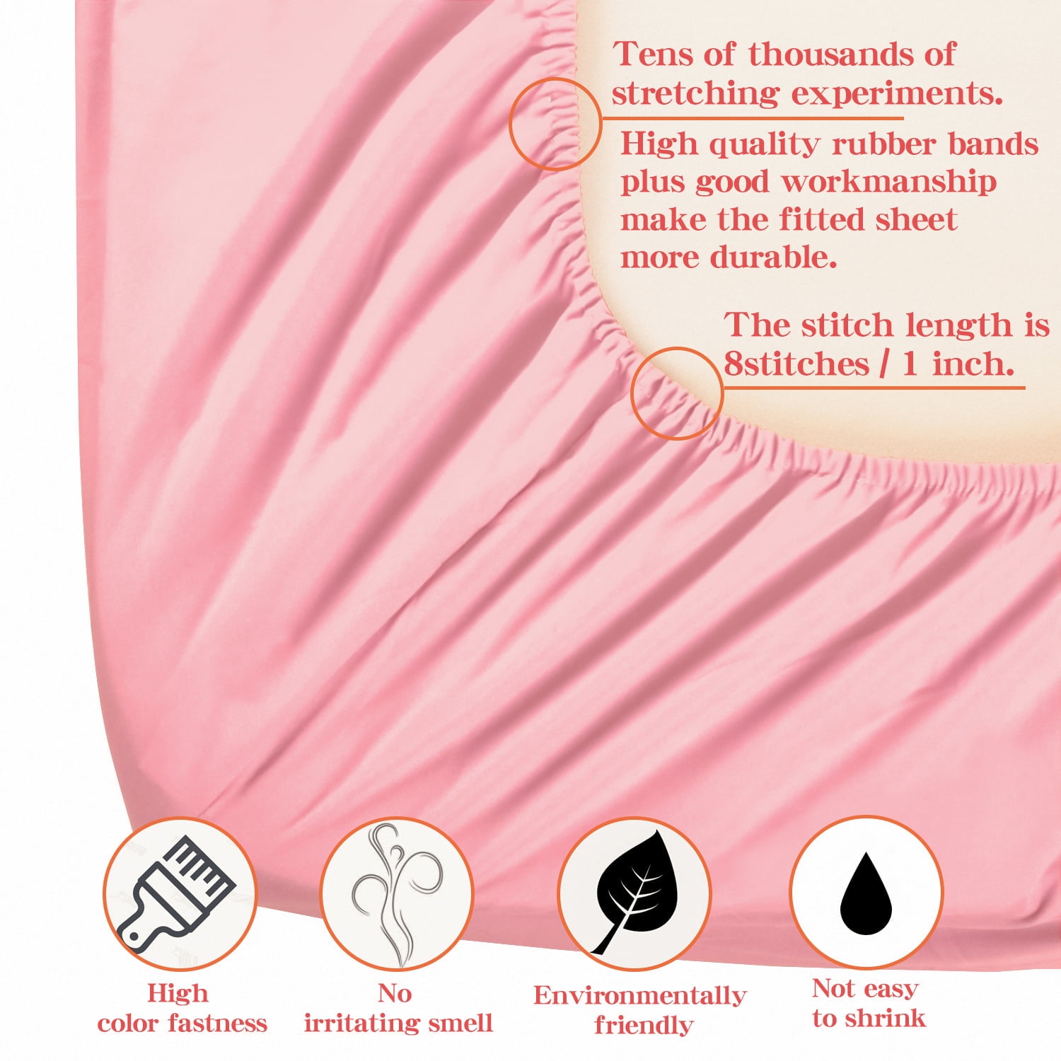 Ntbay Microfiber Bed Sheets Set - 1800 Series Soft Sheet Set- 4 Piece - Full - Pink