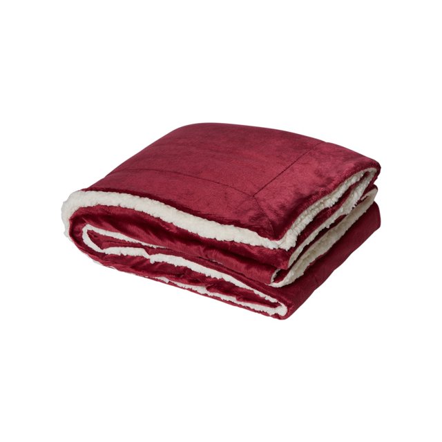 Alpine Fleece Couverture Sherpa Micro Vison, Taille Unique, Bordeaux