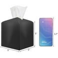 2Pcs Tissue Box Covers Modern PU Leather Kleenex Square Tissue Box