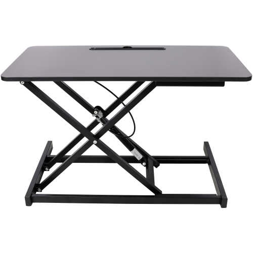Adjustable Height Standing Desk Converter with Keyboard Tray – Sit to Stand Desktop Riser for Laptop & Monitor, Ergonomic Workstation, Black