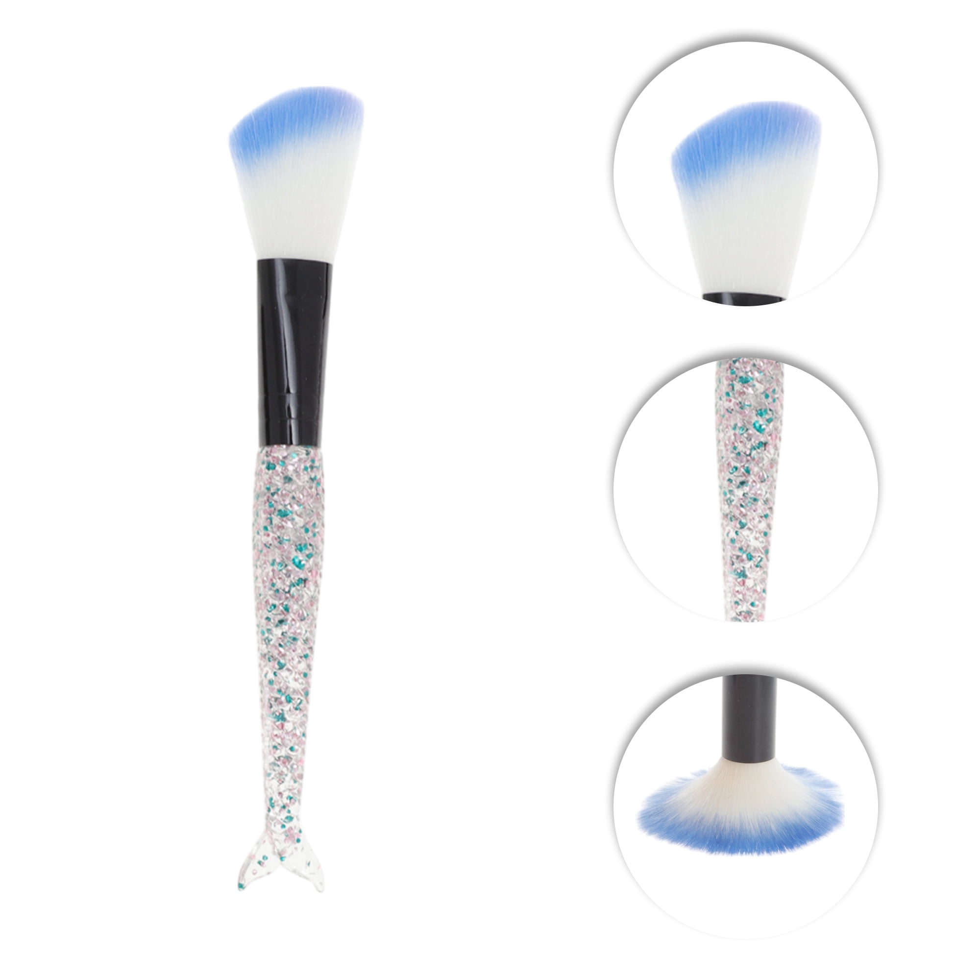 Unique Bargains 10 Pcs Durable Mermaid Makeup Brush Set for Cosmetic Green