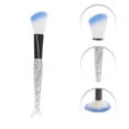 thumbnail image 3 of Unique Bargains 10 Pcs Mermaid Makeup Brush Set for Bathroom Green Plastic Handle Nylon Hair, 3 of 5