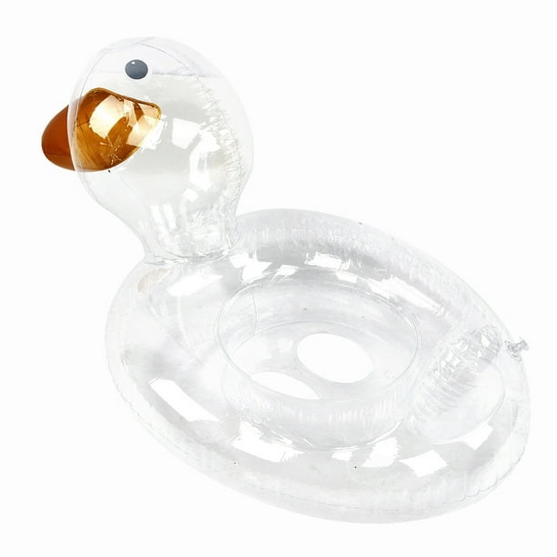 Anillo de natación de pato transparente para bebés y niños pequeños, asiento flotante de agua circular, entrenador de seguridad para piscina de 0 a 4 años