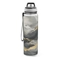 thumbnail image 2 of Black and Grey Marble 32oz Water Bottles with Straw Tritan Leakproof Sports Bottle BPA Free Clear for Fitness Gym Swimming Cycling, 2 of 7
