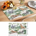 thumbnail image 6 of Tropical Animals Placemats Set of 8 Summer Elephant Giraffe Leopard Zebra Place Mats Indoor Wipeable Table Mats Washable Cloth Dining Table Placemats for Kitchen Holiday Party Home Decor 13x19 Inch, 6 of 9