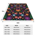 thumbnail image 5 of Bingfone Colorful Floral2 Print Flannel Fleece Blanket Throw Blanket For Bed,Sofa,Couch,Travel,Camping(40"X30"), 5 of 9
