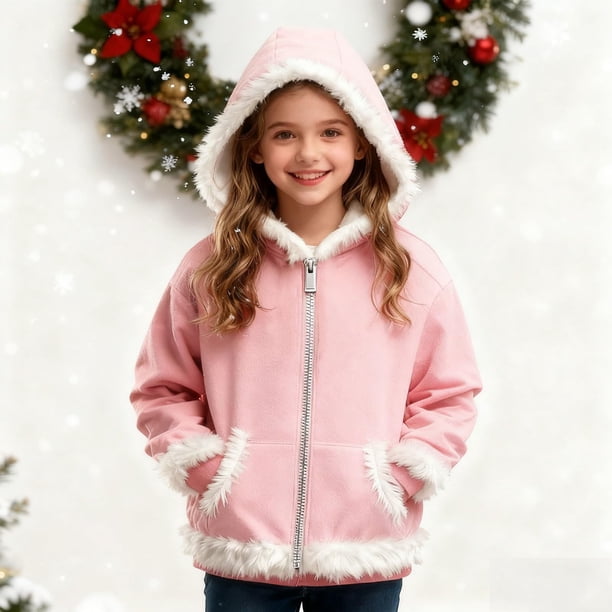 Sudadera con capucha y cremallera de manga larga para niñas y niños, informal, con bolsillo y color liso, de poliéster