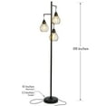 thumbnail image 5 of Brightech Teardrop Standing Floor LED Light Lamp Pole with 3 Cage Heads, Black, 5 of 10