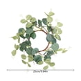 thumbnail image 3 of HuiXinOu 9.8in Spring Floral Wreath with Artificial Green Leaves Small Decorative Garland for Indoor Outdoor Party Wall Candlestick Table Decor, 3 of 6