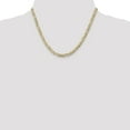 thumbnail image 2 of 10k Yellow Gold 4.5mm Concave Figaro Chain Necklace Pendant Charm, 2 of 9