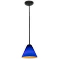 thumbnail image 3 of Accesslighting 28004-3R-ORB-COB Martini A-19 LED Rod Cobalt Glass Pendant, Oil Rubbed Bronze, 3 of 5
