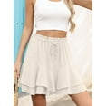 thumbnail image 3 of Cueply Flowy Shorts for Women Mini Tennis Skirt Ruffle Tiered Skorts Running Workout Sports Shorts, 3 of 6
