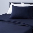 thumbnail image 5 of Drap de Lit en Jersey de Coton ZMLEVE - Simple, Bleu Marine, 5 of 5