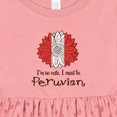 thumbnail image 4 of Inktastic I'm So Cute, I Must Be Peruvian Flag Sunflower Girls Baby Dress, 4 of 5