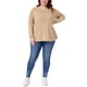 thumbnail image 2 of Blusa de Talla Grande para Mujeres, Camisas de Manga Larga con Cuello Redondo, Tops Tunic de Corte Holgado 3X Caqui, 2 of 6