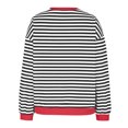 thumbnail image 5 of YUGYXL Striped Henley Shirts for Women Fall Winter Long Sleeve Blouses Y2K Comfy Pullover Sweatshirt Black S, 5 of 5